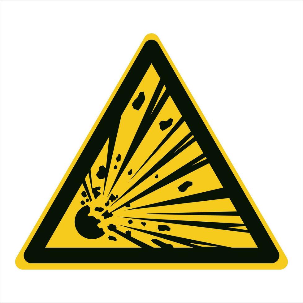iso 7010 registrato sicurezza segni simbolo pittogramma avvisi attenzione Pericolo esplosivo Materiale vettore