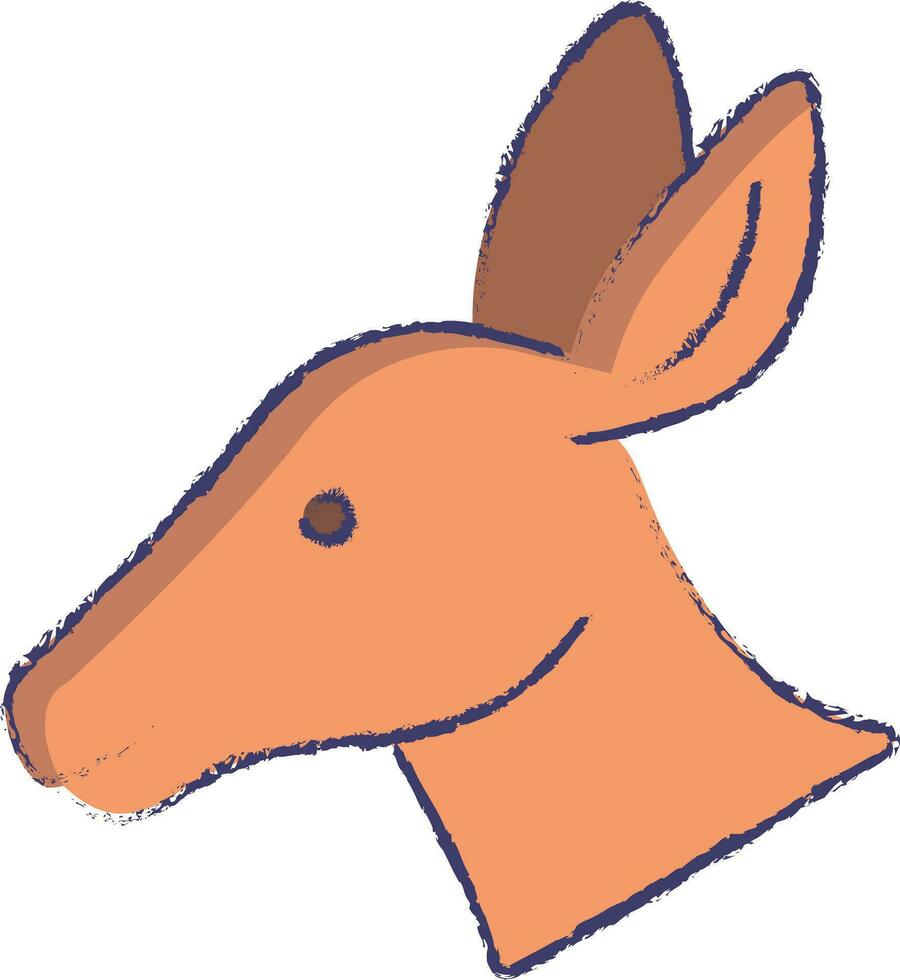cervo viso mano disegnato vettore illustrazione