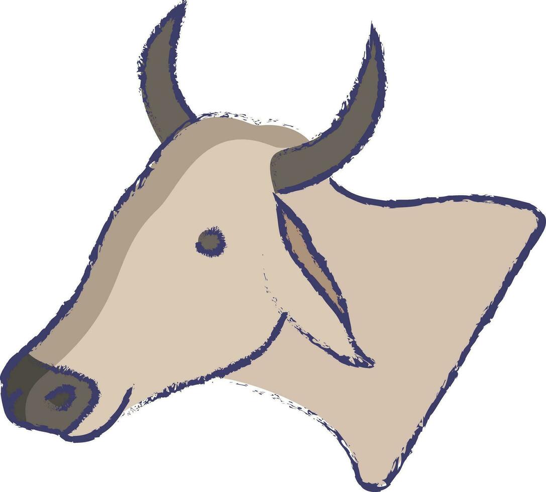 mucca viso mano disegnato vettore illustrazione