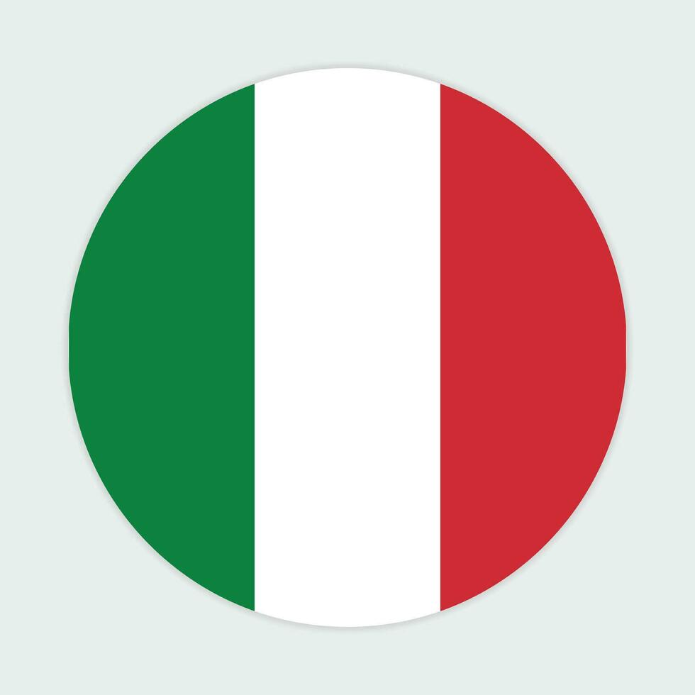 Italia bandiera vettore icona design. Italia cerchio bandiera. il giro di Italia bandiera.