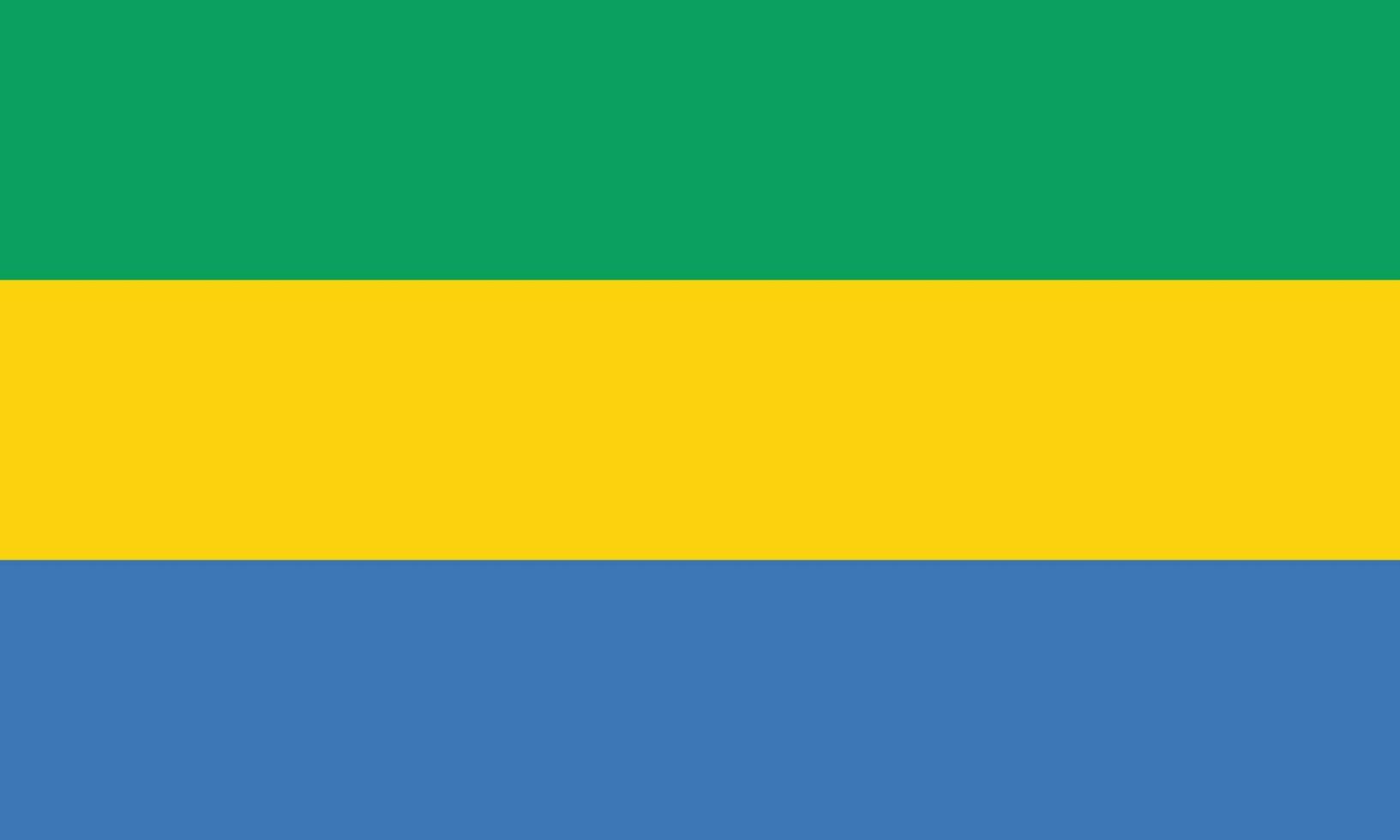 piatto illustrazione di Gabon bandiera. Gabon bandiera design. vettore