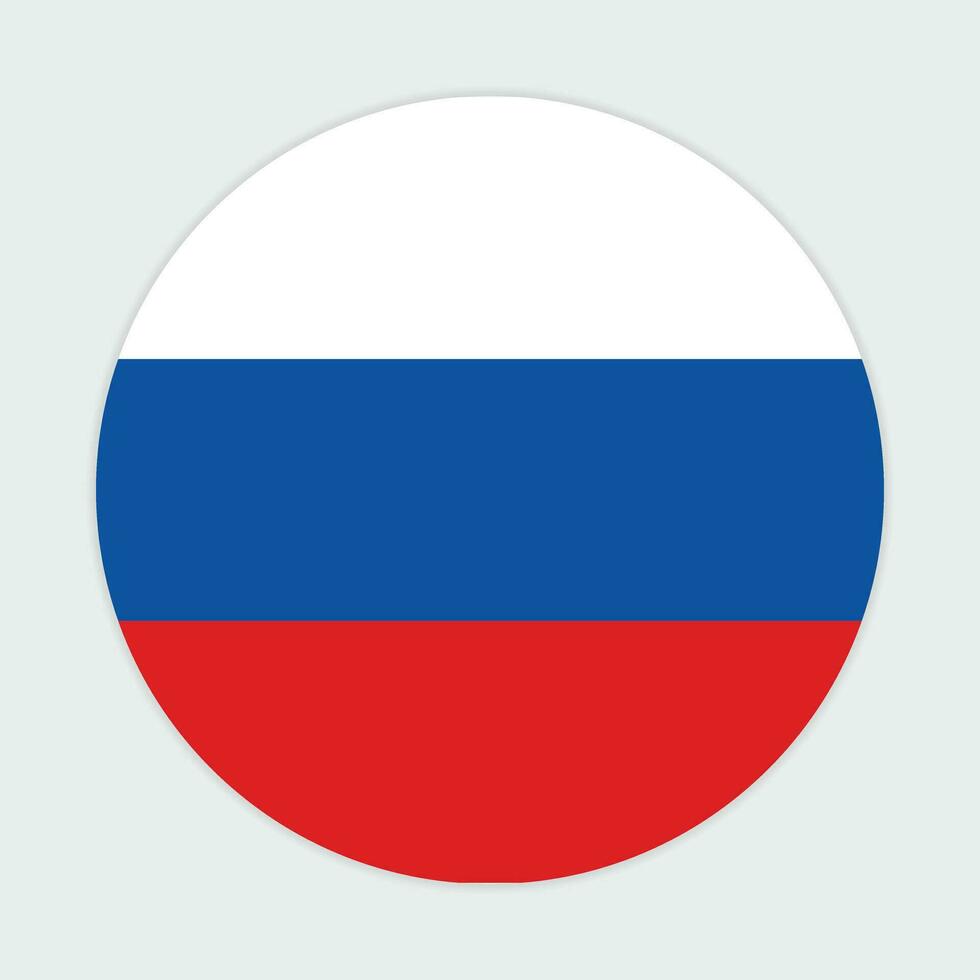 Russia bandiera vettore icona design. Russia cerchio bandiera. il giro di Russia bandiera.