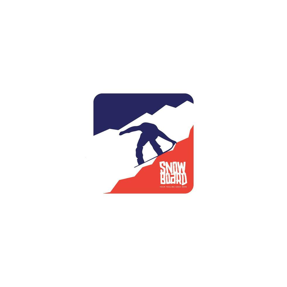 Snowboard logo vettore