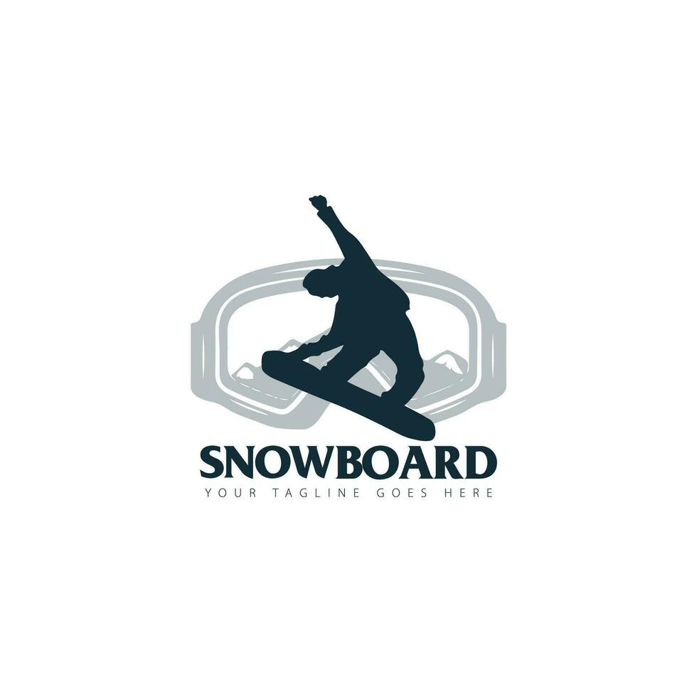 Snowboard logo vettore