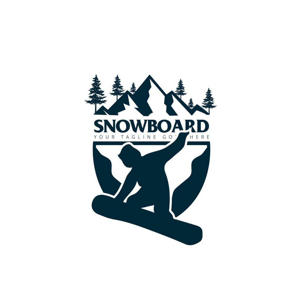 Snowboard logo vettore