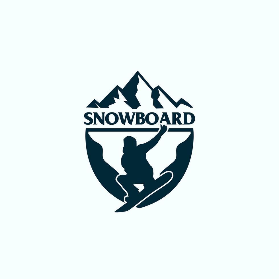 Snowboard logo vettore