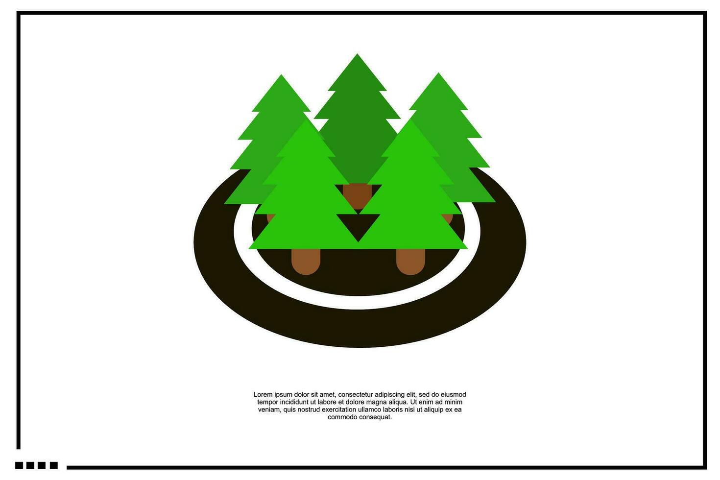 foresta icona o logo vettore