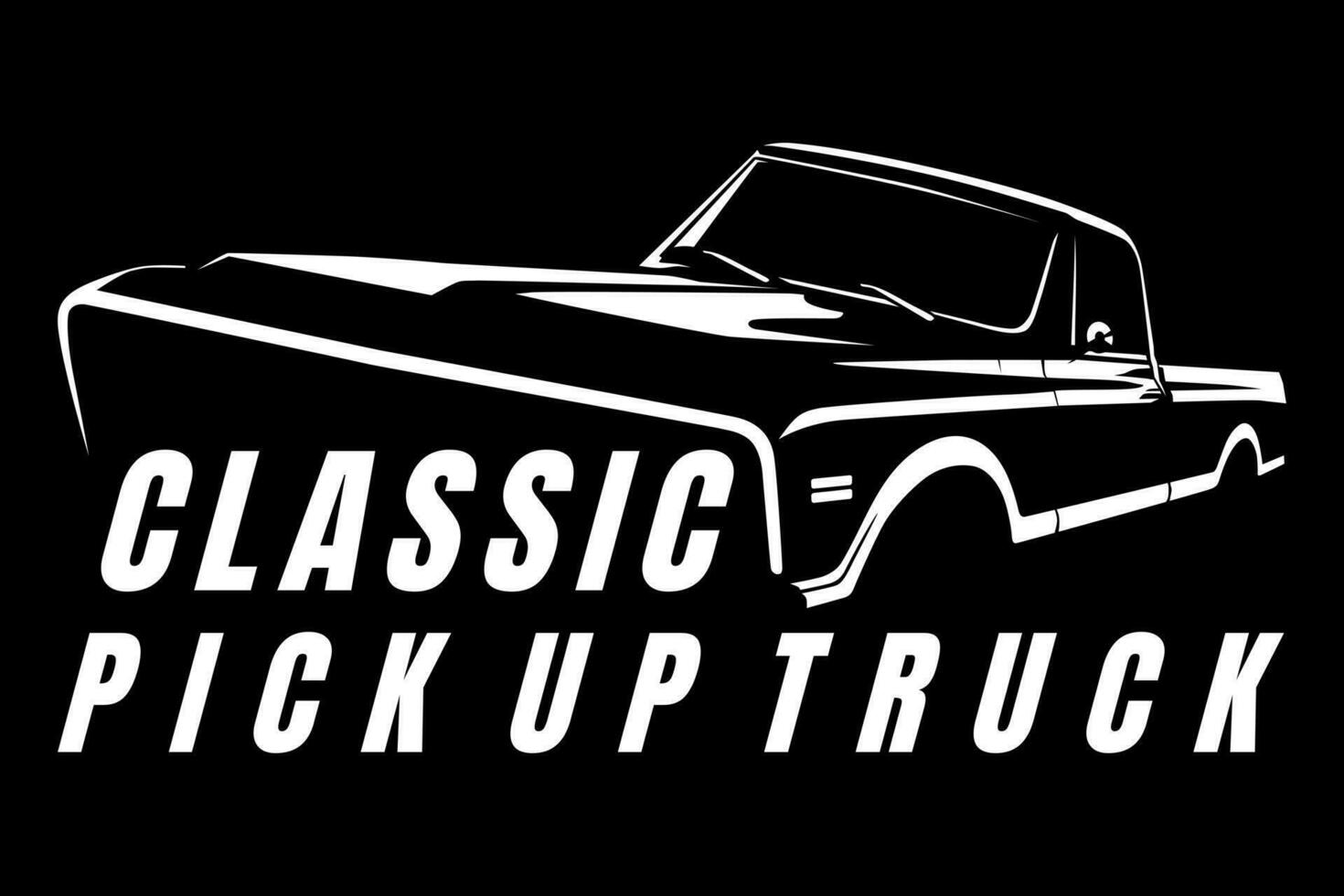 raccogliere su camion costume classico auto tema logo icona design vettore