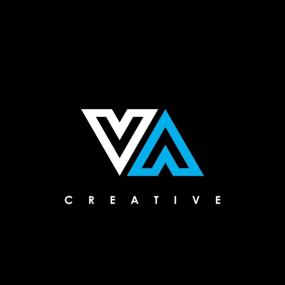 va lettera iniziale logo design modello vettore illustrazione