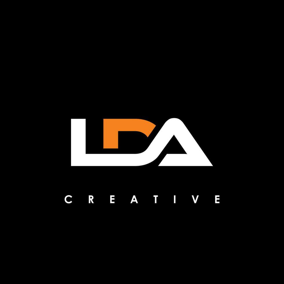 lda lettera iniziale logo design modello vettore illustrazione