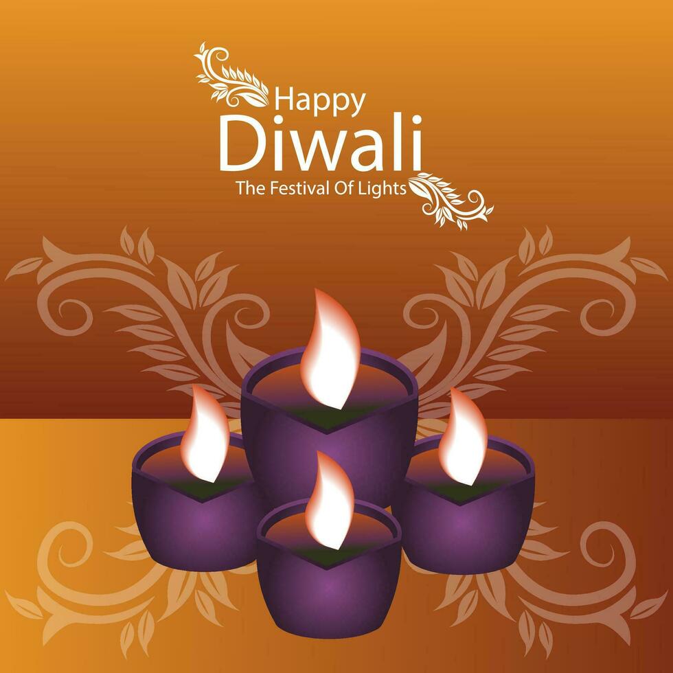 contento Diwali illustrazione sfondo design vettore