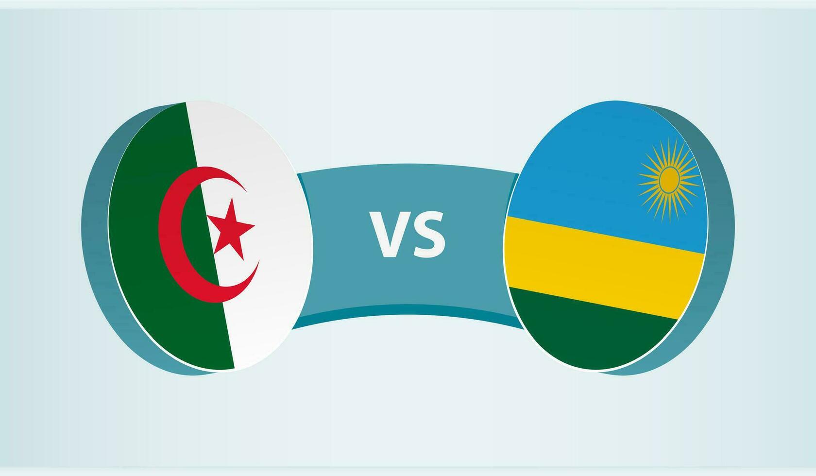 algeria contro Ruanda, squadra gli sport concorrenza concetto. vettore