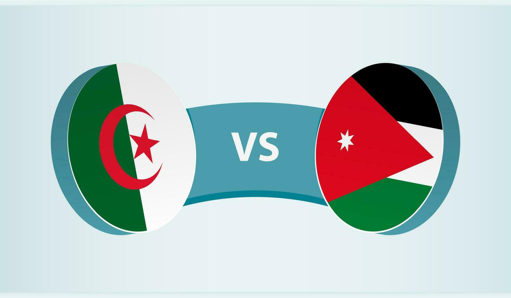 algeria contro Giordania, squadra gli sport concorrenza concetto. vettore