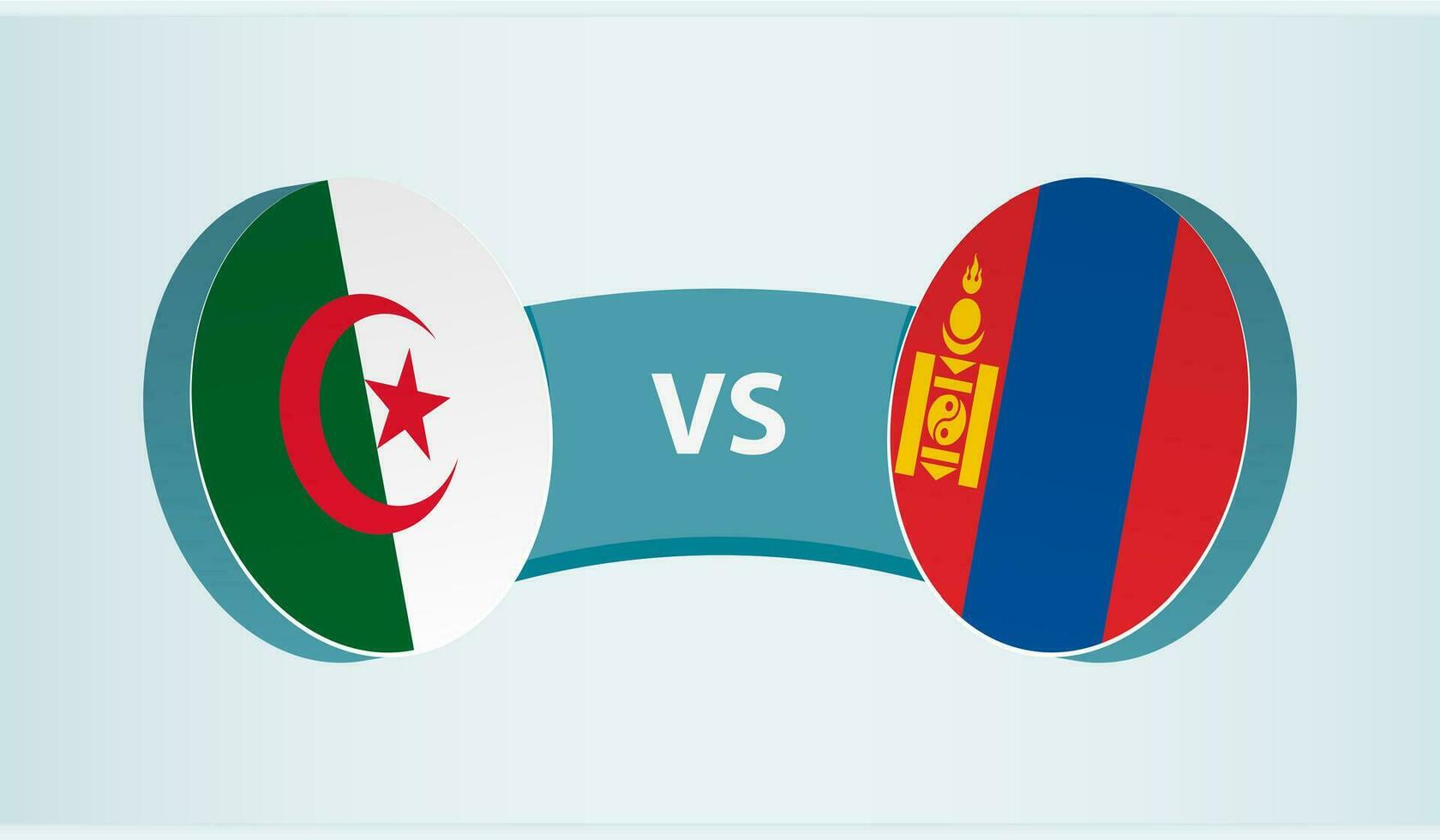 algeria contro Mongolia, squadra gli sport concorrenza concetto. vettore
