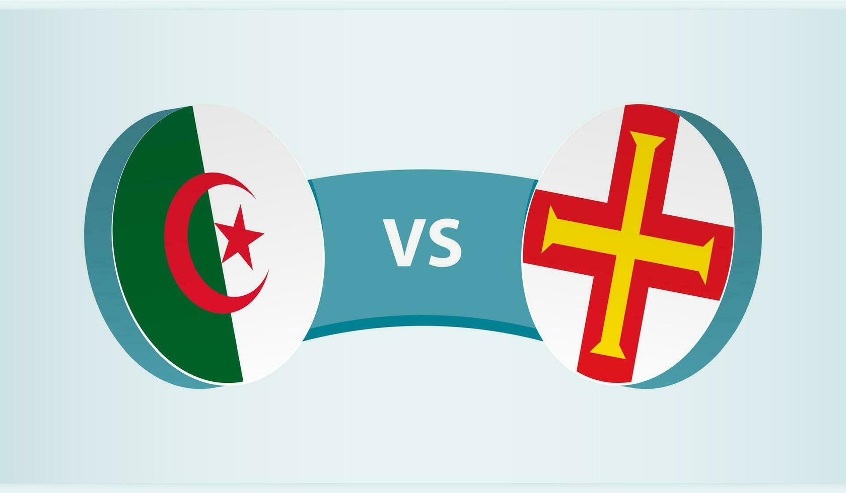 algeria contro Guernsey, squadra gli sport concorrenza concetto. vettore