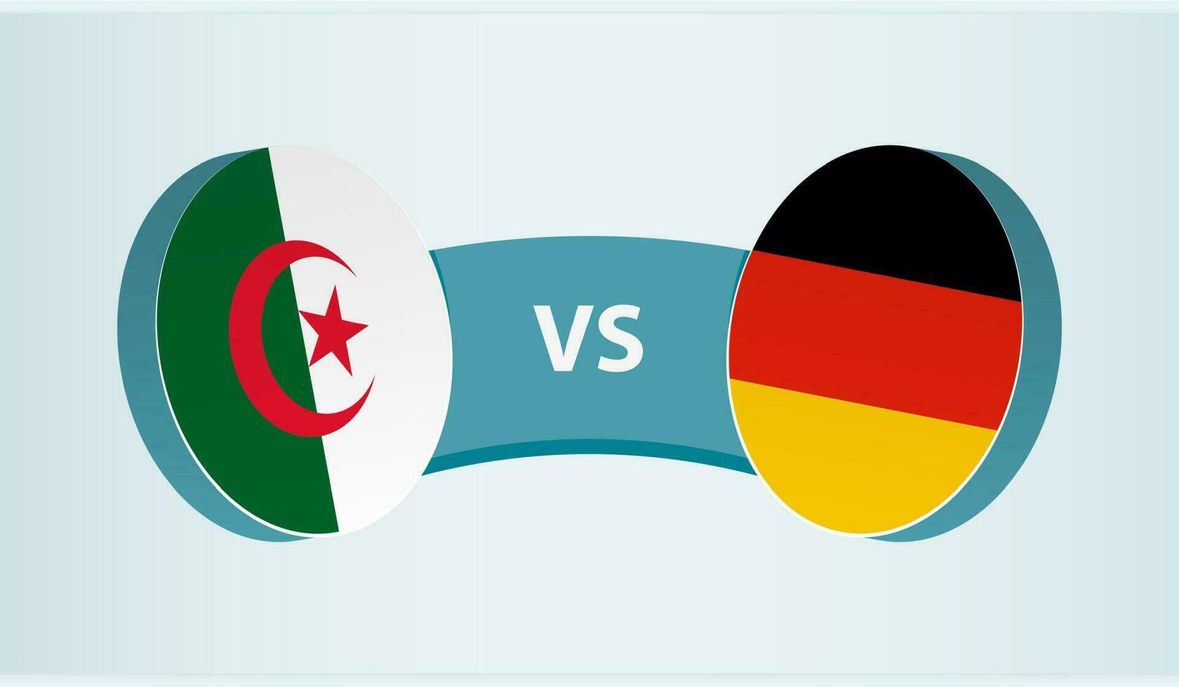 algeria contro Germania, squadra gli sport concorrenza concetto. vettore