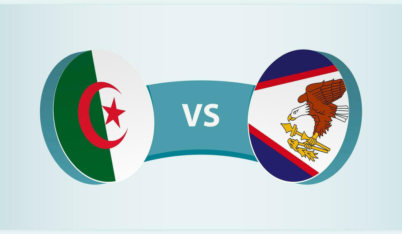 algeria contro americano samoa, squadra gli sport concorrenza concetto. vettore