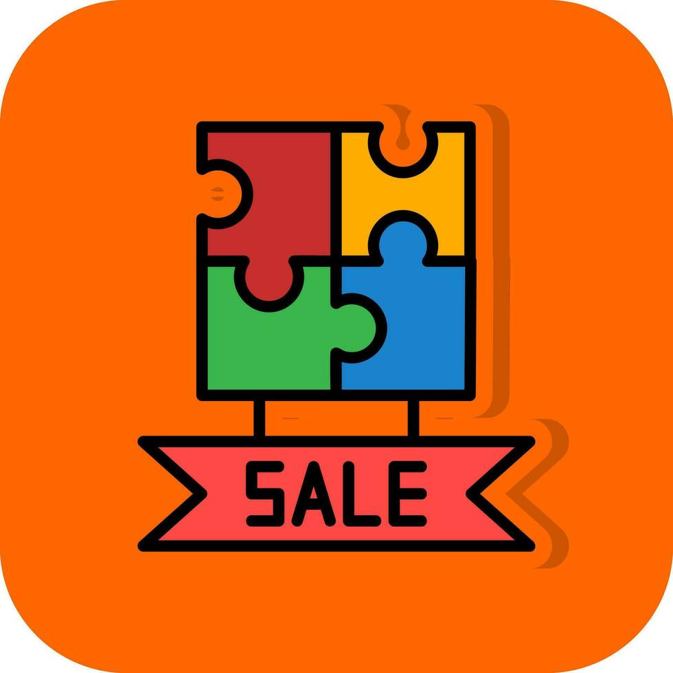 vendita sega puzzle vettore icona design