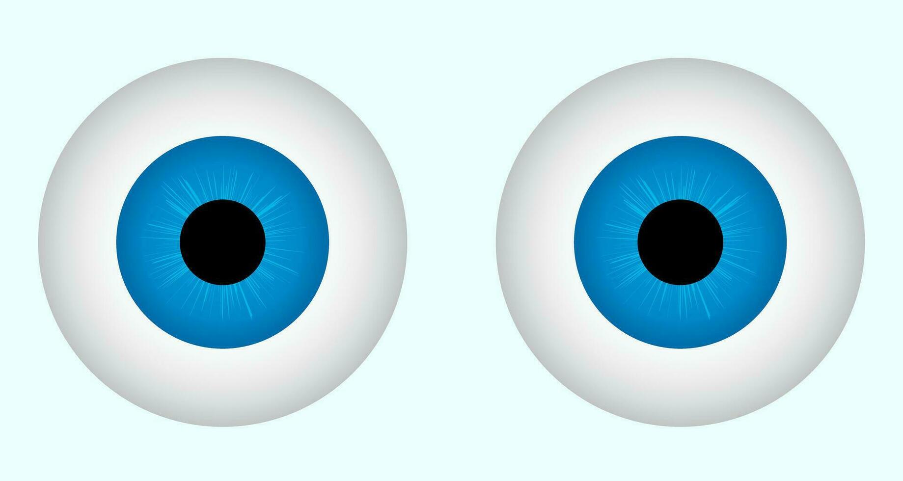 cartone animato blu occhi vettore