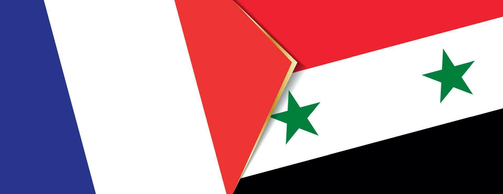 Francia e Siria bandiere, Due vettore bandiere.