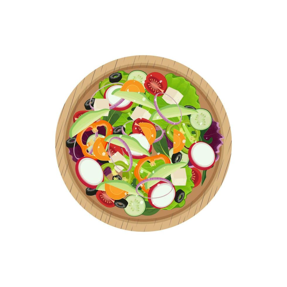 superfood verdura insalata illustrazione logo vettore