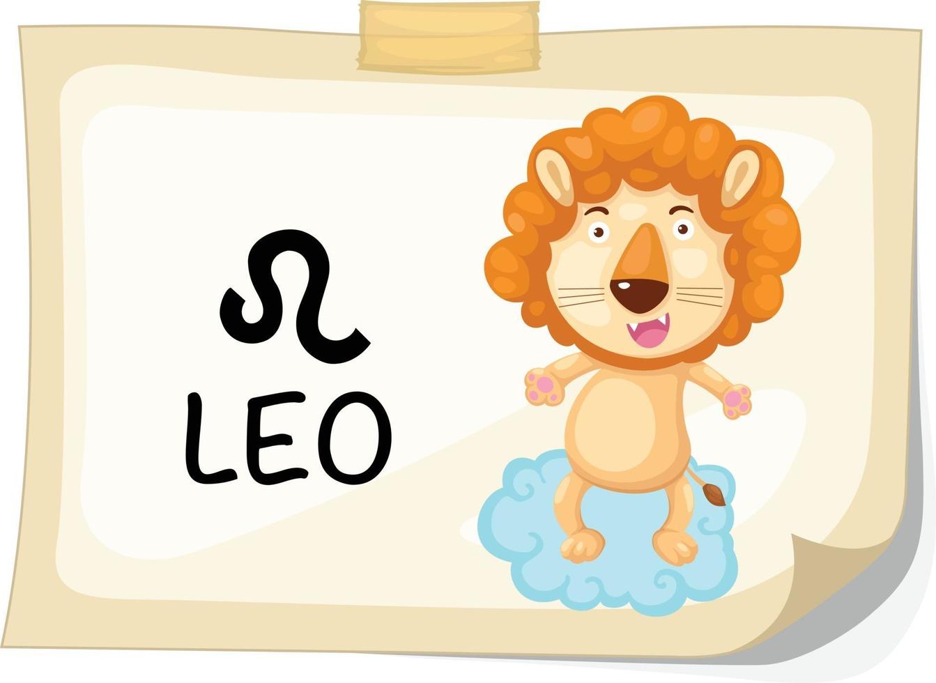 segni zodiacali - illustrazione vettoriale leone
