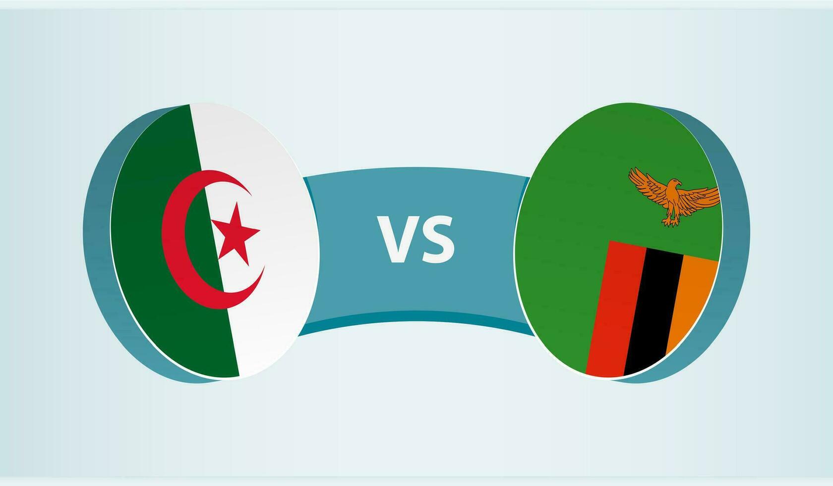 algeria contro Zambia, squadra gli sport concorrenza concetto. vettore