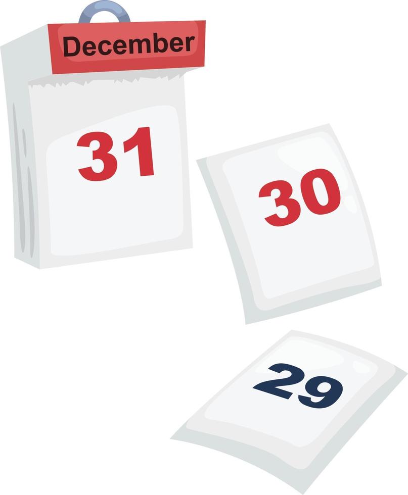 vettore del calendario di dicembre