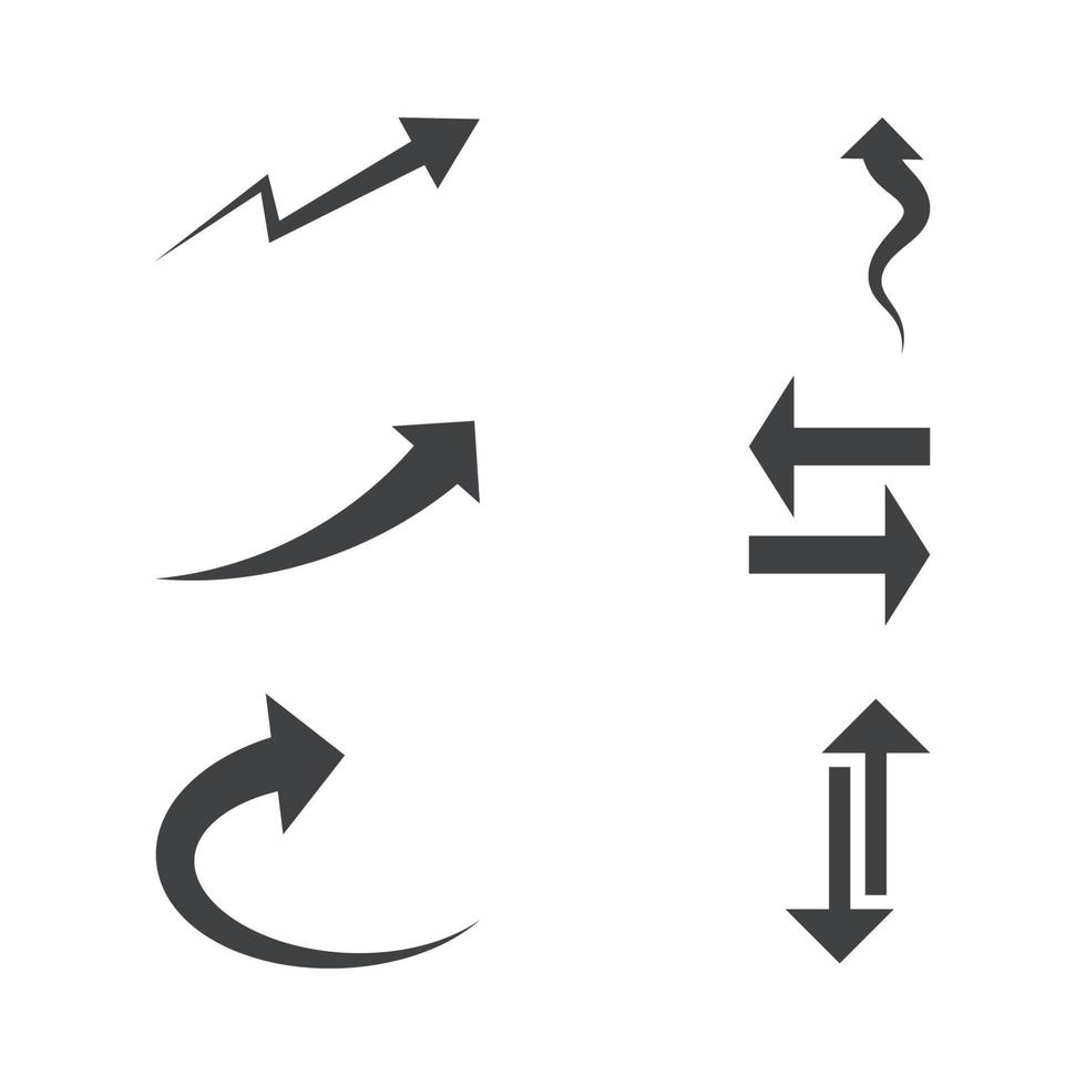 freccia illustrazione vettoriale icona logo modello di progettazione