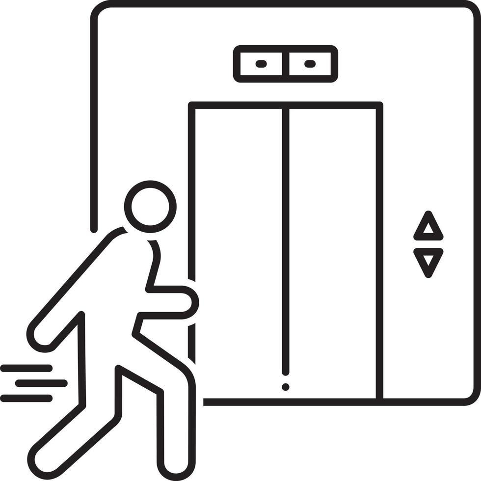 icona linea per ascensore vettore