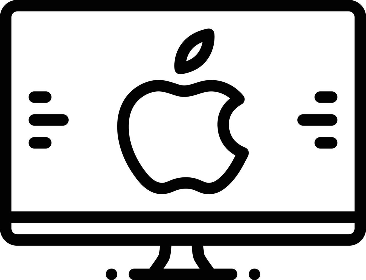 icona della linea per mac vettore