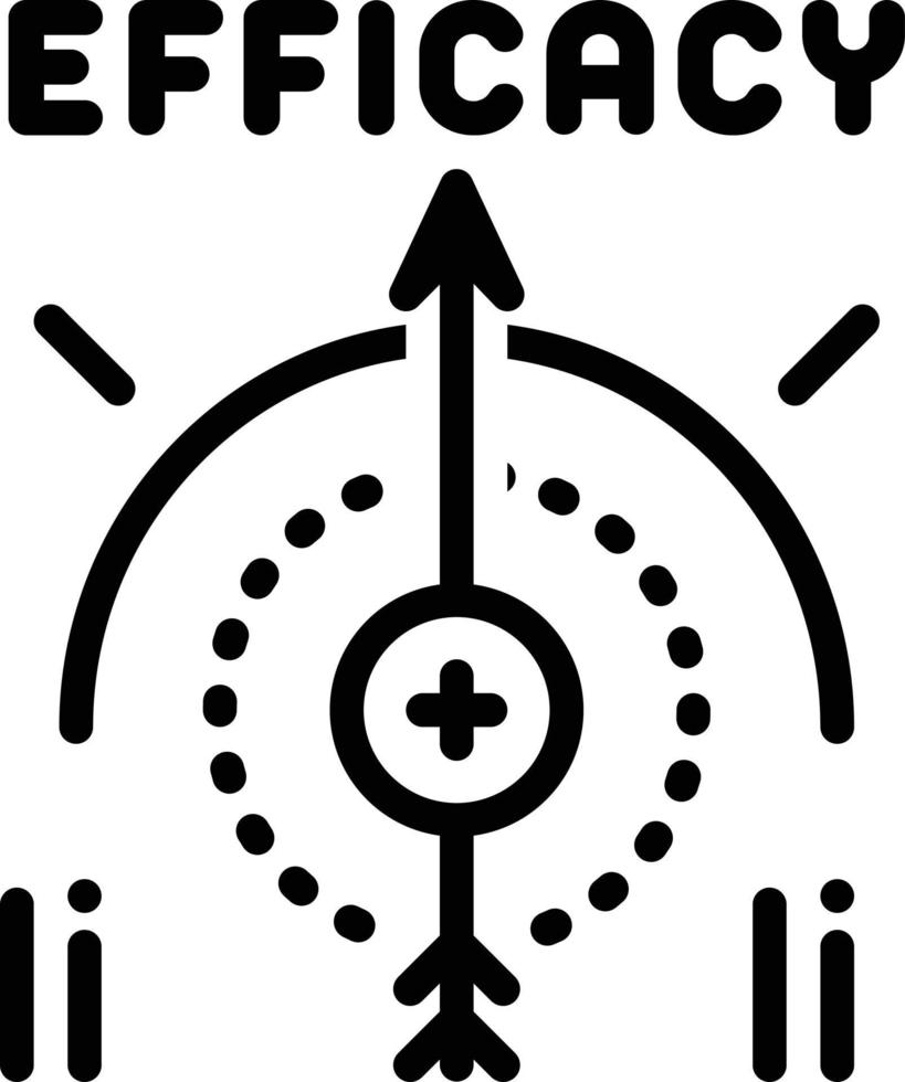 icona della linea per l'efficacia vettore