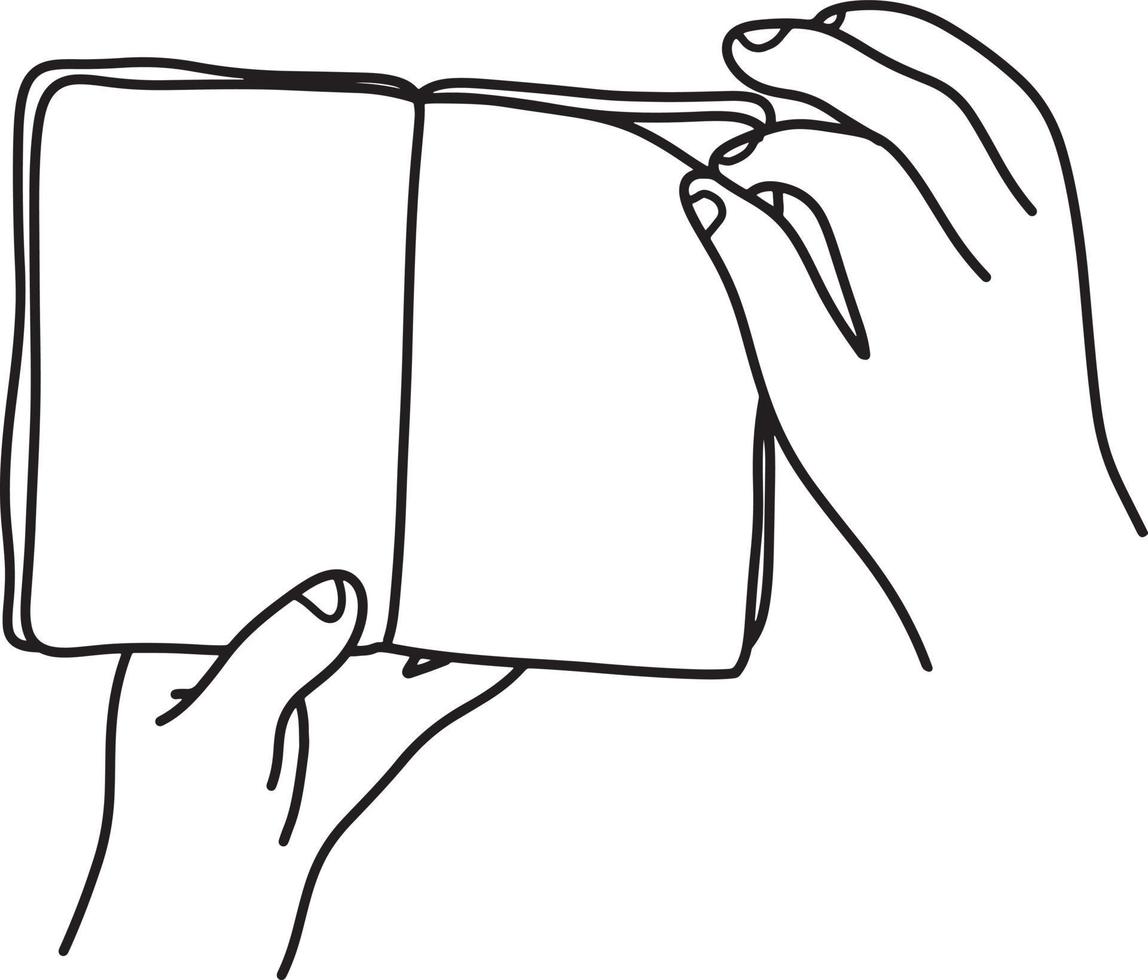 primo piano capovolgere la mano alla pagina successiva di un vettore di libro