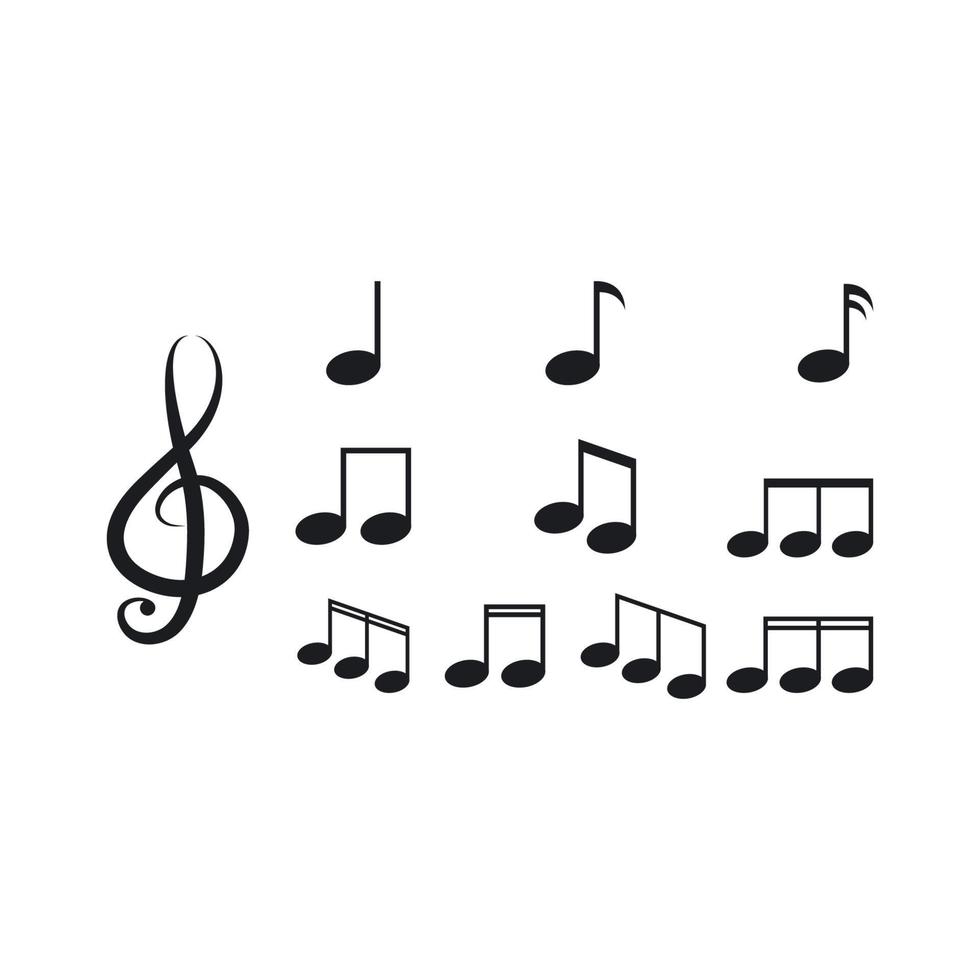 disegno dell'icona della nota musicale vettore