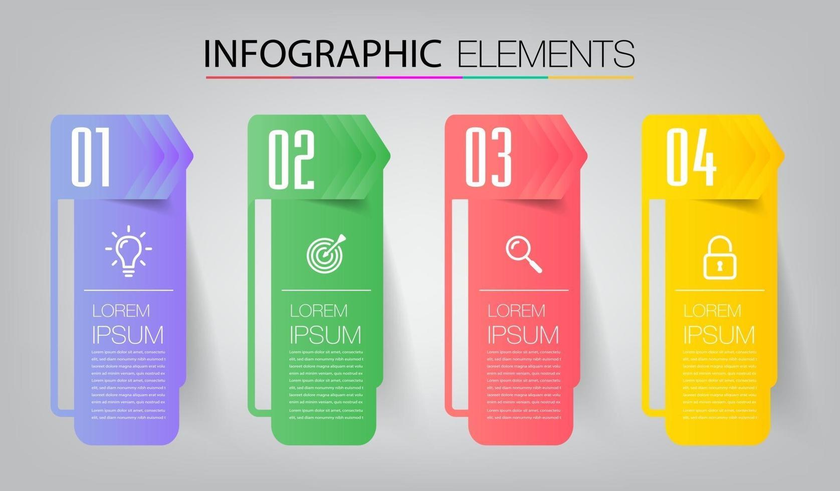 modello di casella di testo moderna, banner infografica vettore