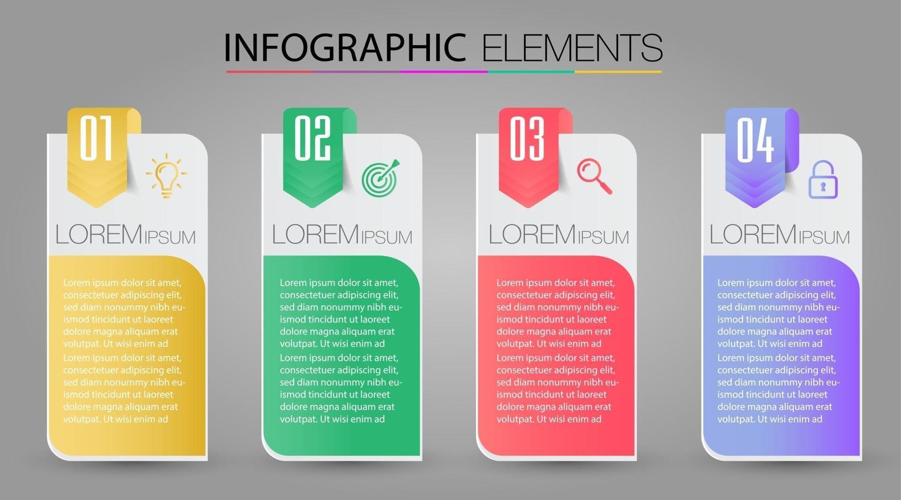 modello di casella di testo moderna, banner infografica vettore