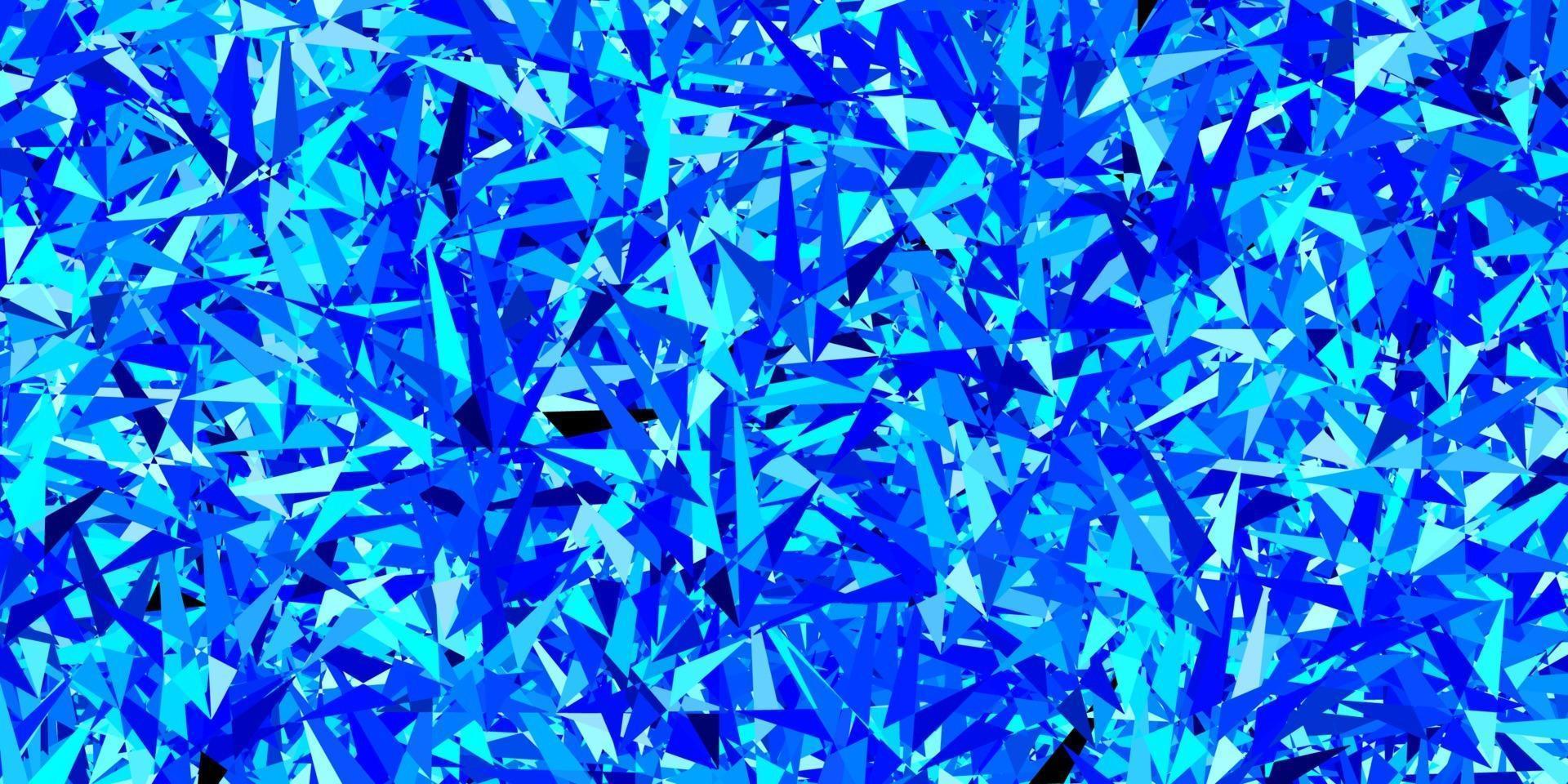 modello vettoriale blu scuro con cristalli, triangoli.
