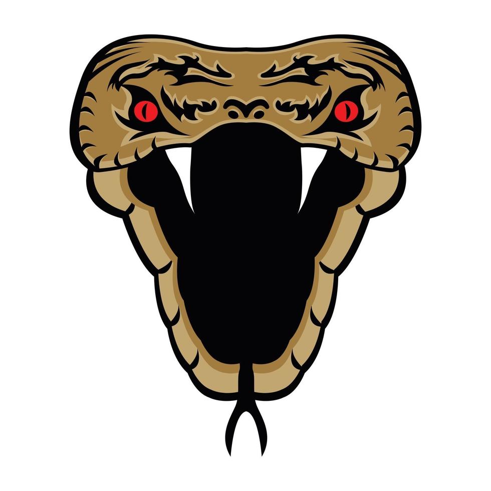 faccia di serpente e mascotte vettore