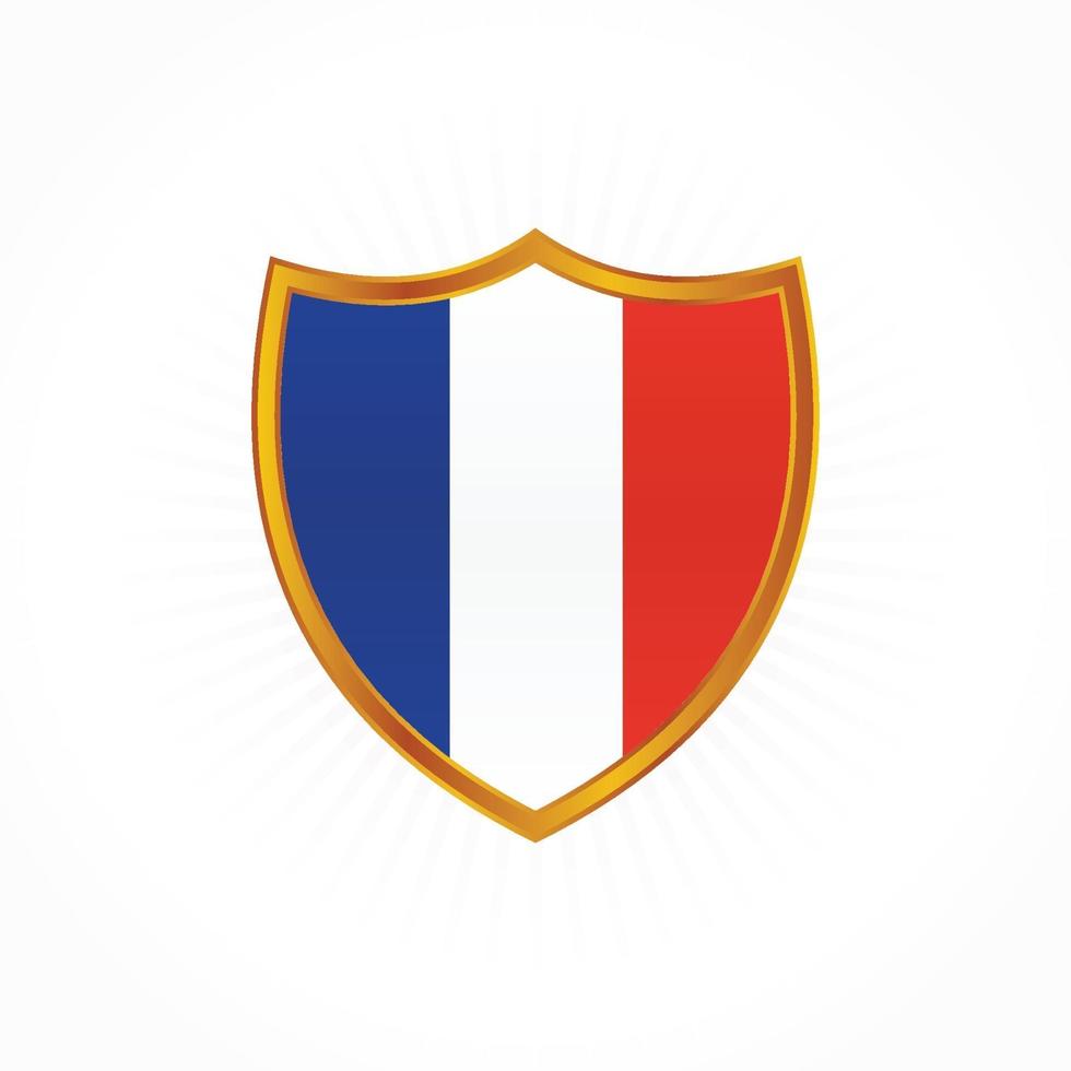 bandiera della francia con disegno dello scudo vettore