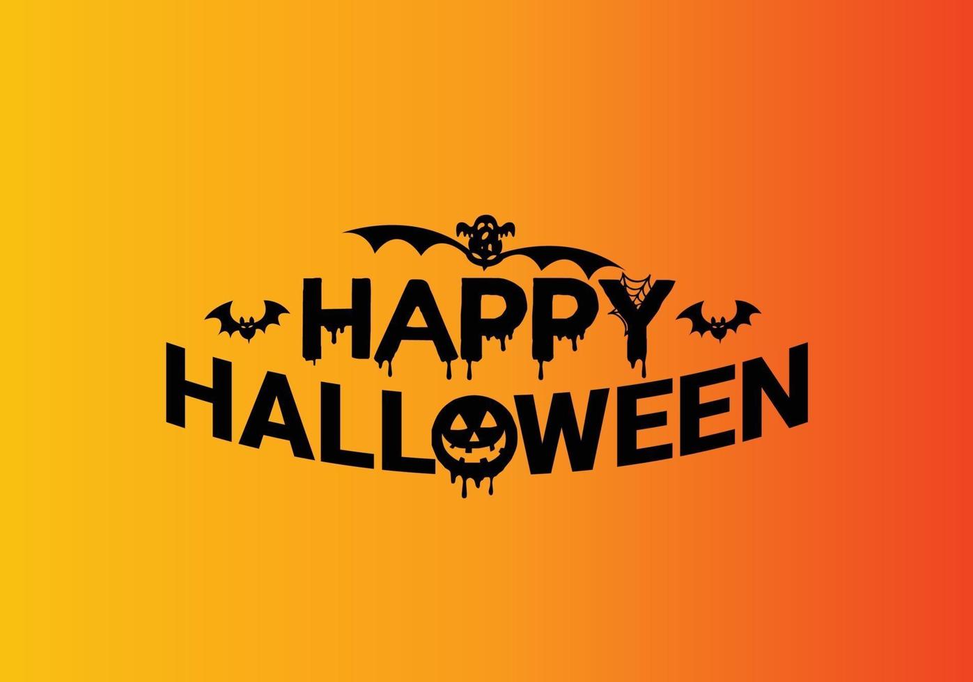 logo di halloween felice e modello di design della maglietta vettore