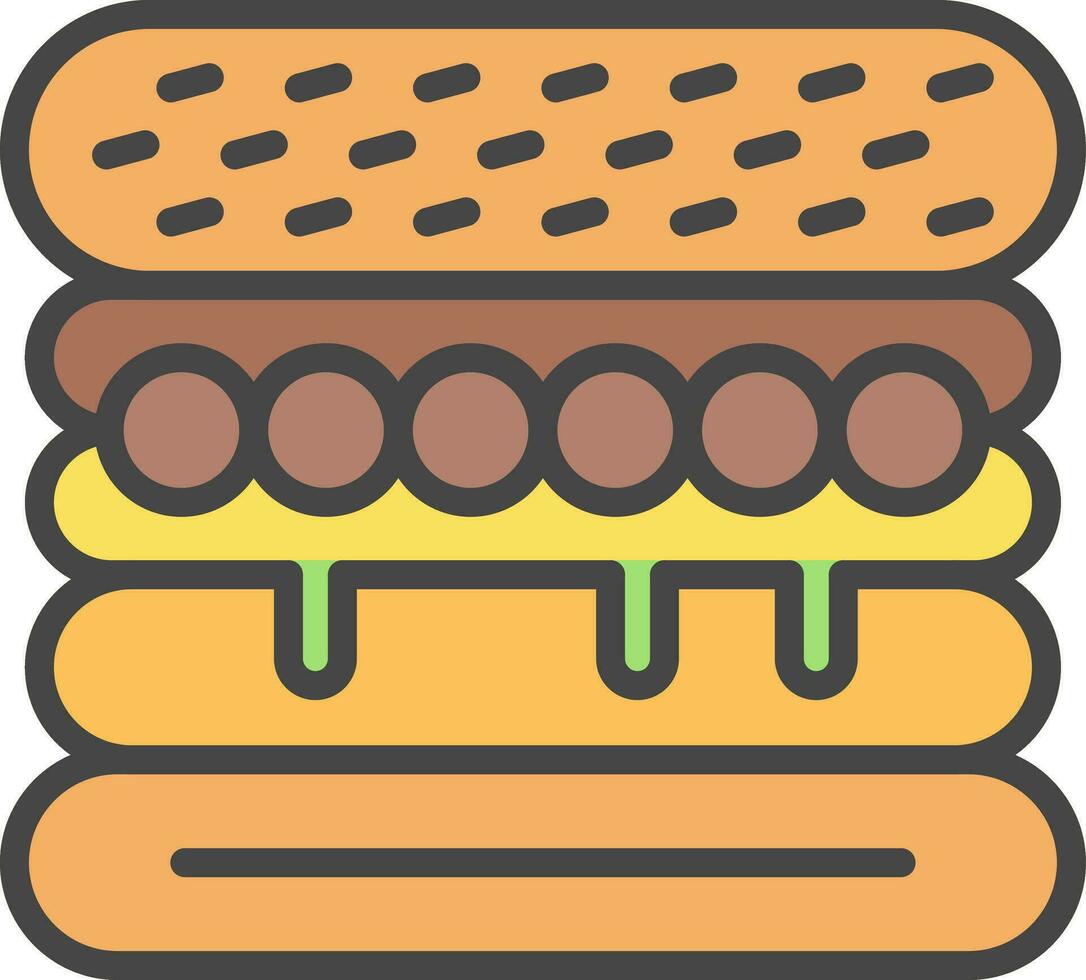 margherita Sandwich vettore icona design