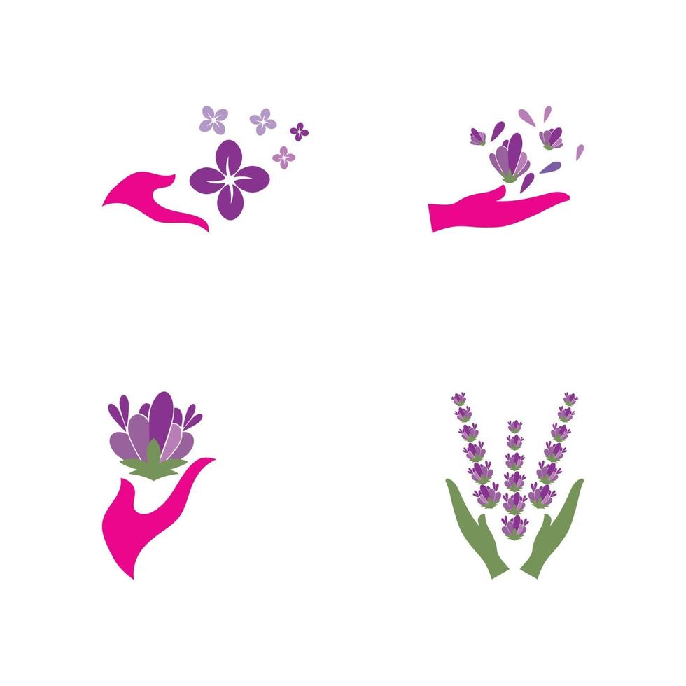 lavanda logo modello simbolo vettore natura