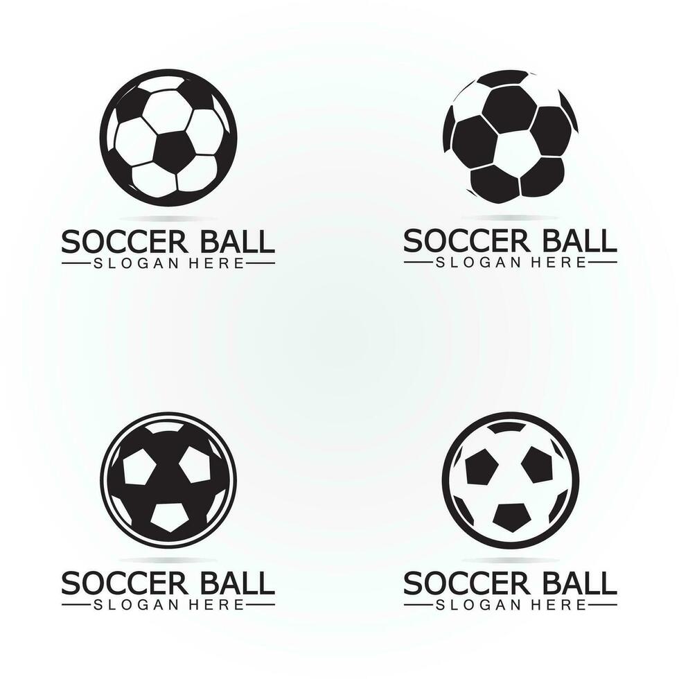 calcio palla logo design icona vettore