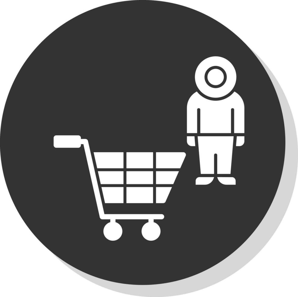 shopping astronauta vettore icona design