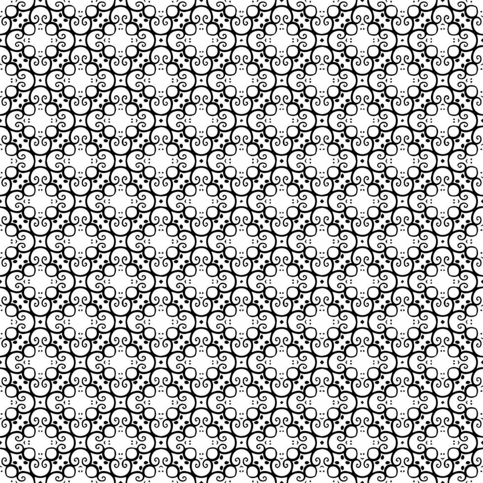 struttura del modello senza cuciture in bianco e nero. disegno grafico ornamentale in scala di grigi. ornamenti a mosaico. modello di modello. vettore