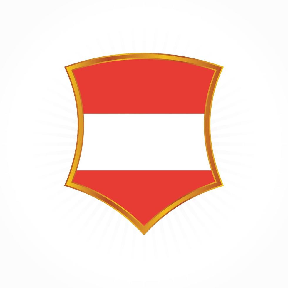 vettore di bandiera austria con cornice scudo