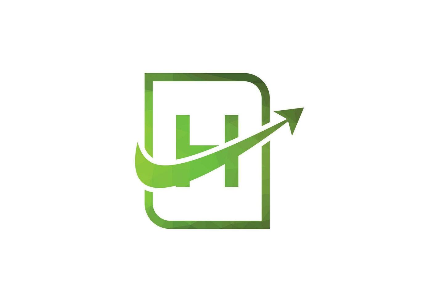 attività commerciale lettera h con freccia grafico logo vettore icona illustrazione