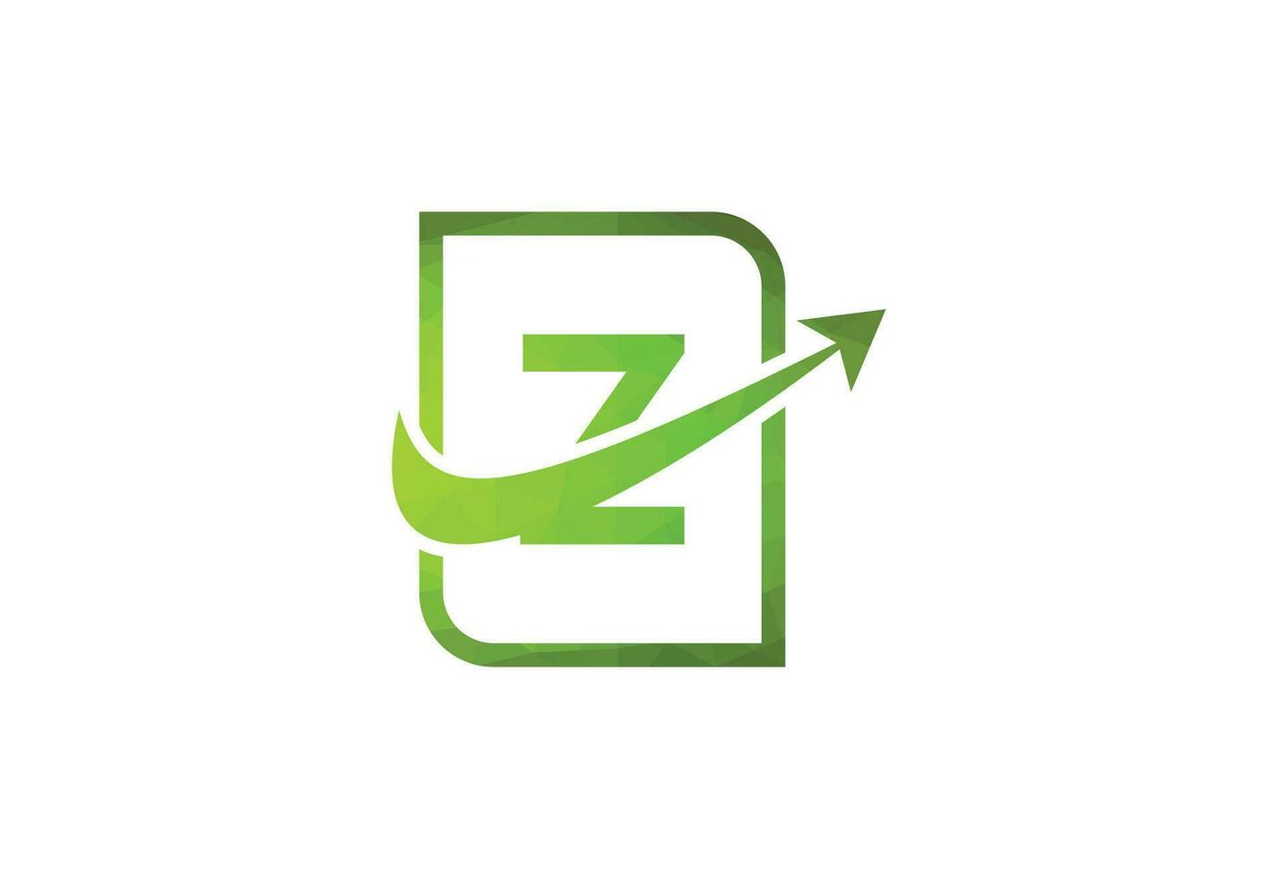 attività commerciale lettera z con freccia grafico logo vettore icona illustrazione