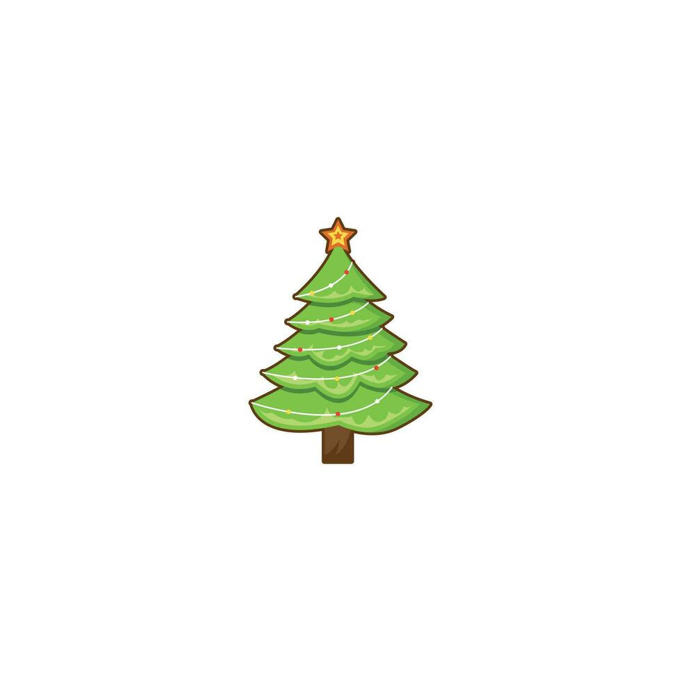 Natale albero. Perfetto per aggiungendo un' toccare di Natale spirito per grafica, carte, siti web, e app. vettore icona illustrazione modello