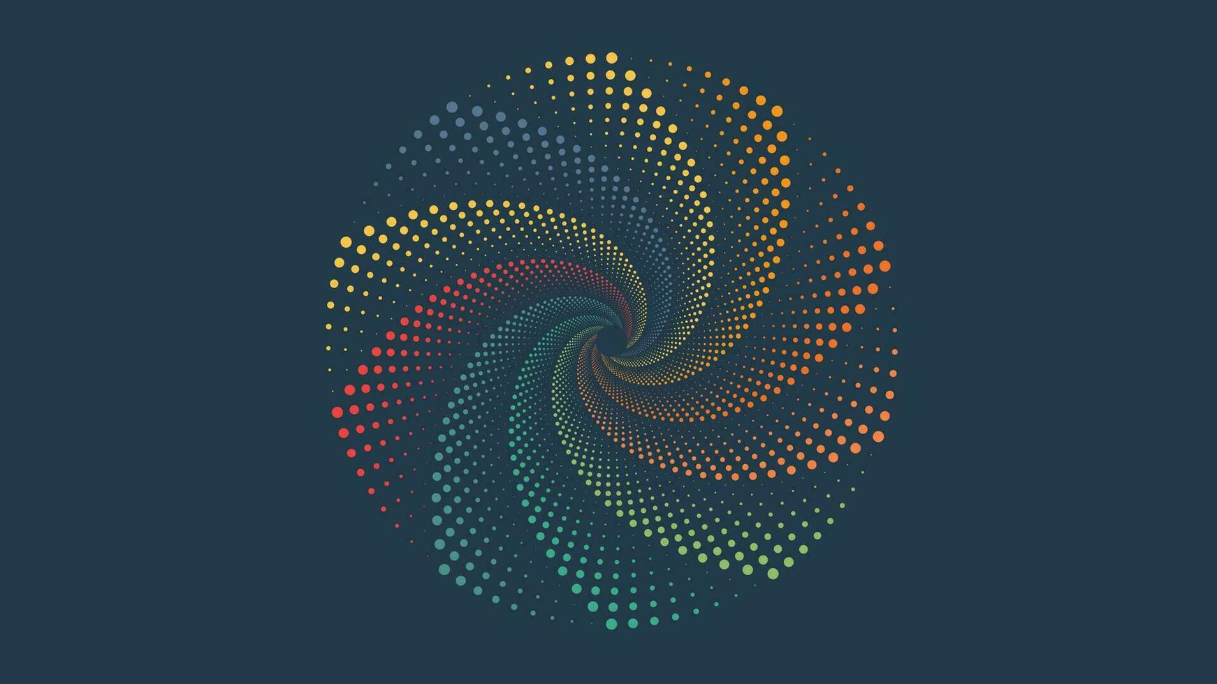 astratto spirale creativo vortice minimalista sfondo nel arcobaleno colore. vettore